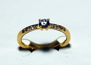 Brillant Ring 585 Gelbgold 0,190ct W/Si